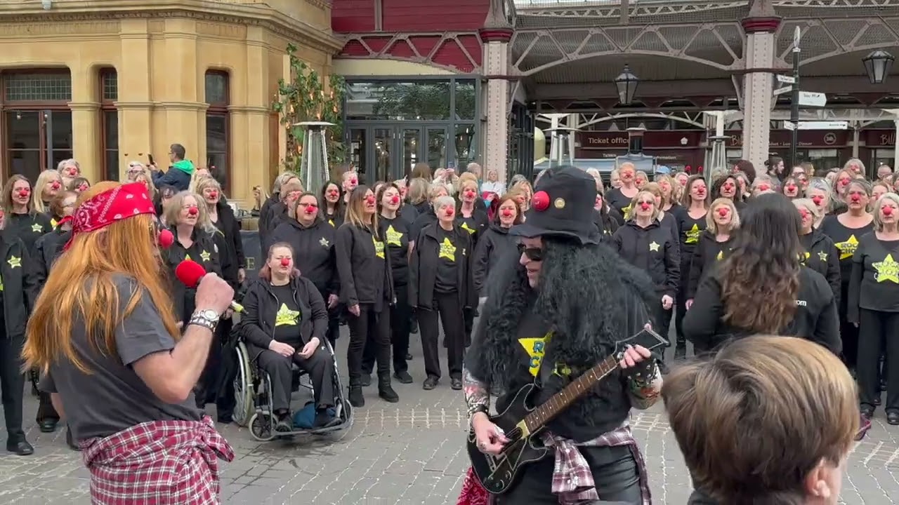 Rock Choir 'Do Something Funny For Money' at Windsor Royal Station 🔴✨ Comic Relief 2024
