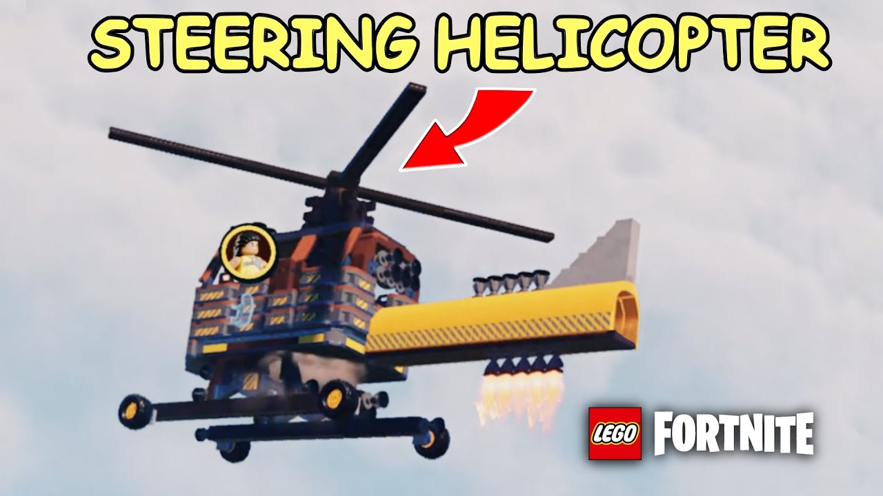 How to make a SUPER Steerable HELICOPTER in Lego Fortnite UPDATE 29.10