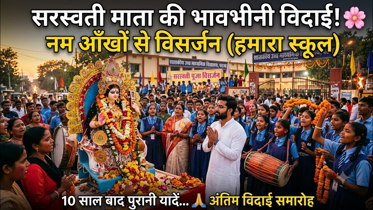 अंतिम विदाई और बच्चों की ढेर सारी मस्ती! | Saraswati Puja Visarjan।। #vlog 