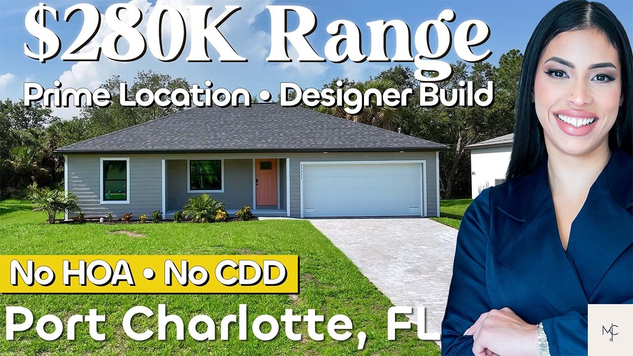 💲 Only $9K Down! Brand-New Designer Home in Port Charlotte, Florida | No HOA & Prime Location