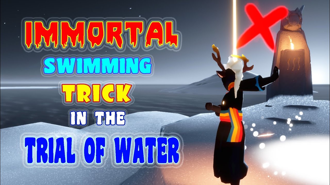 Trick on How To Swim in The Trial of Water Without Dying | Sky COTL Trial of Water Shortcut