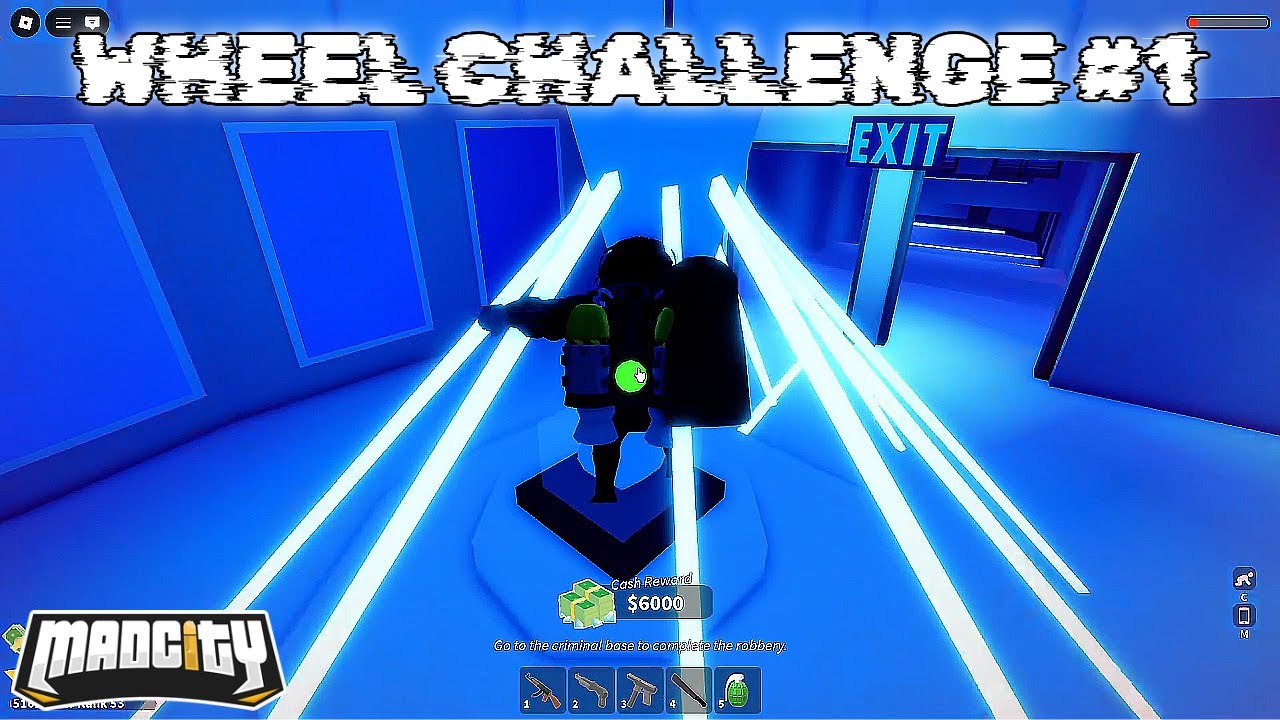 When i rob, i have to kill a Cop or a Hero in Mad City Ch.1 😈 | Spin Challenge Wheel Series