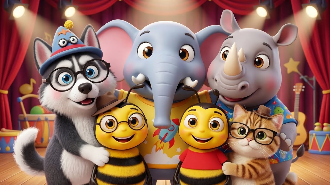 Abejitas, Gatos y Perros Bailando 🐝🐱🐶 Canciones Infantiles en Español | Música para Bebés 3D