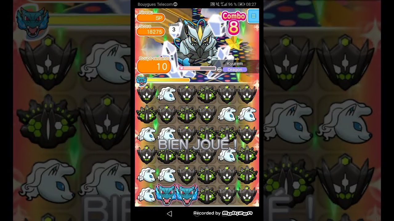 Black Kyurem special stage itemless - Pokemon Shuffle