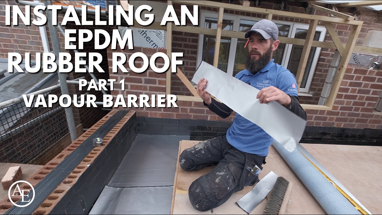 Монтаж резиновой кровли EPDM (Часть 1: Пароизоляция)