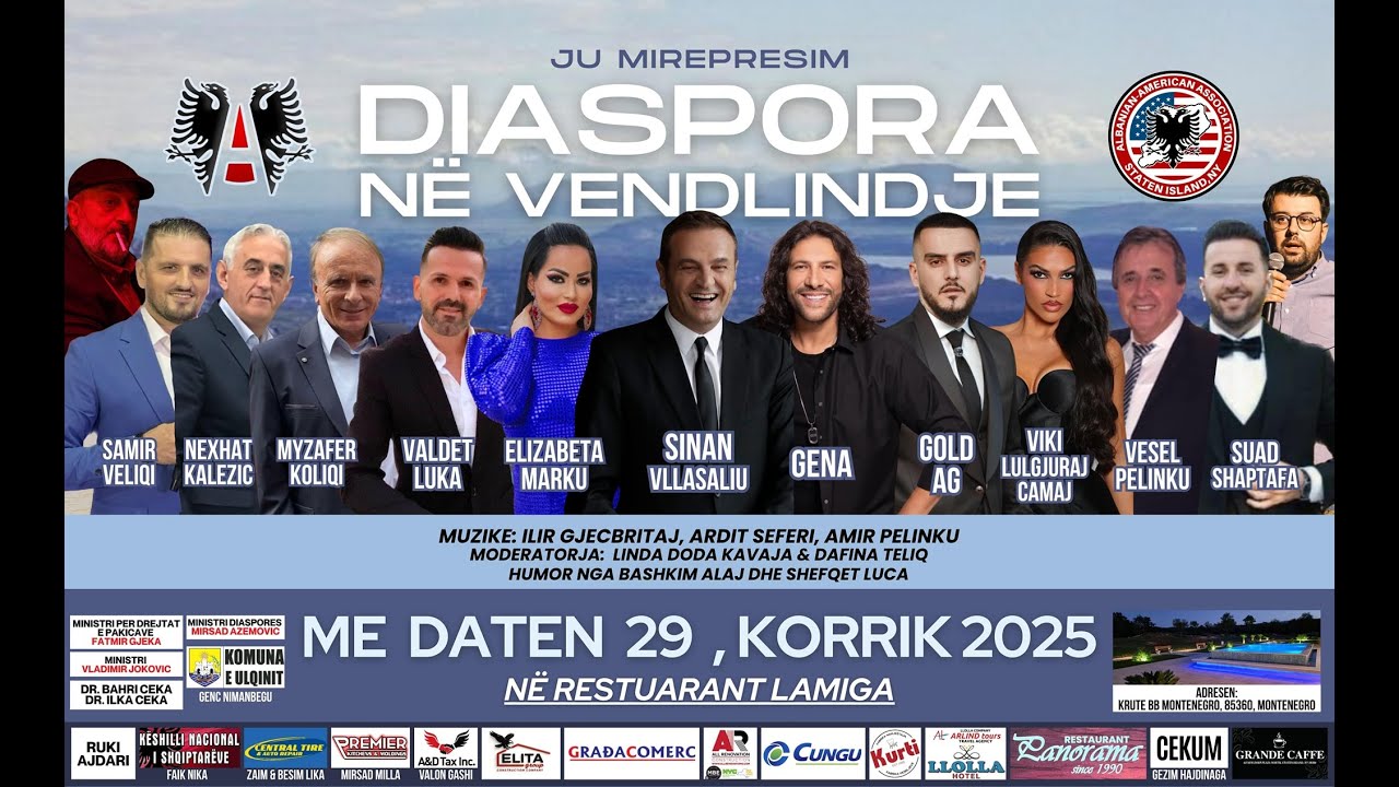 DIASPORA NE VENDLINDJE - ULQIN 2025 - ORGANIZUAR NGA ALBIS PARTYS