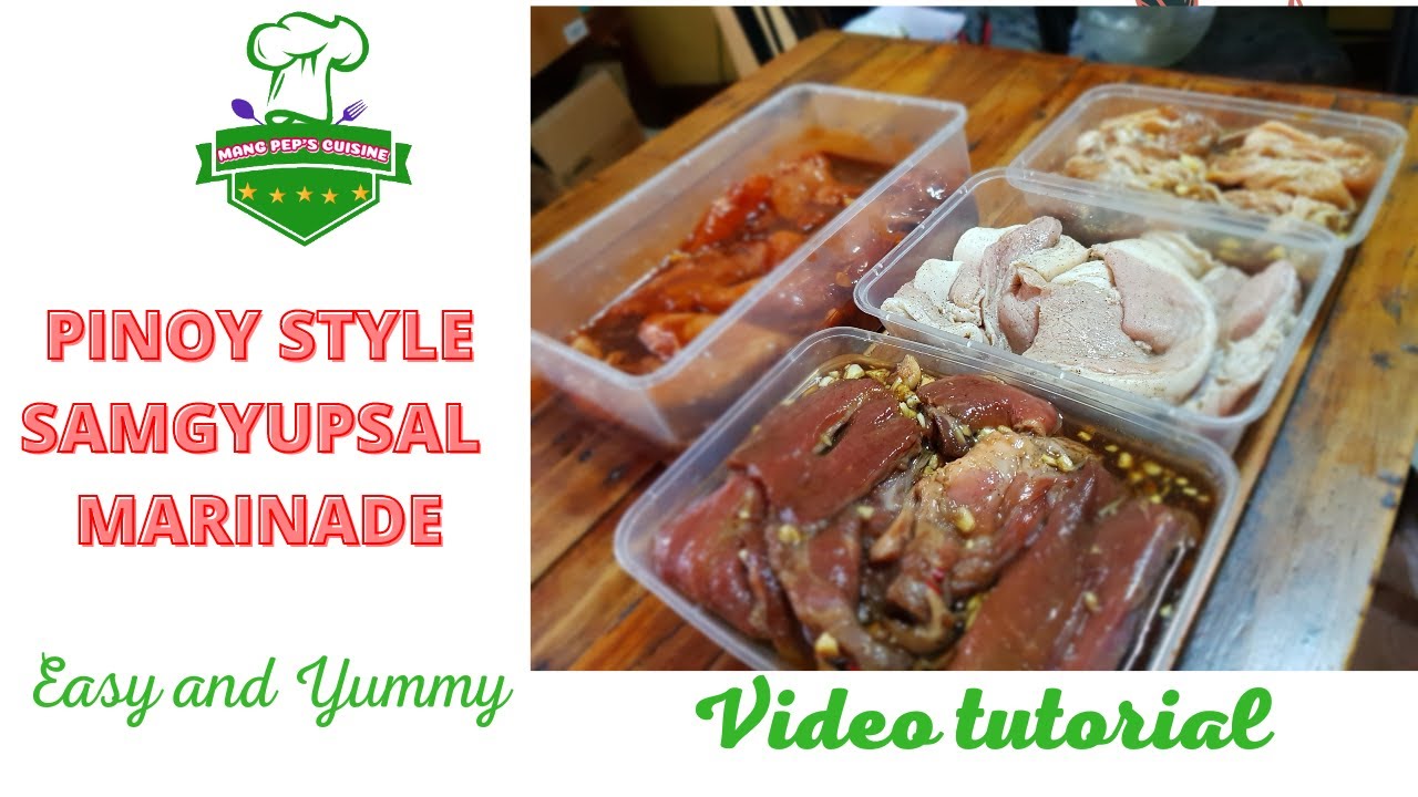 4 variants of Pinoy style Samgyupsal Marinade. Swak sa Panlasang Pinoy.