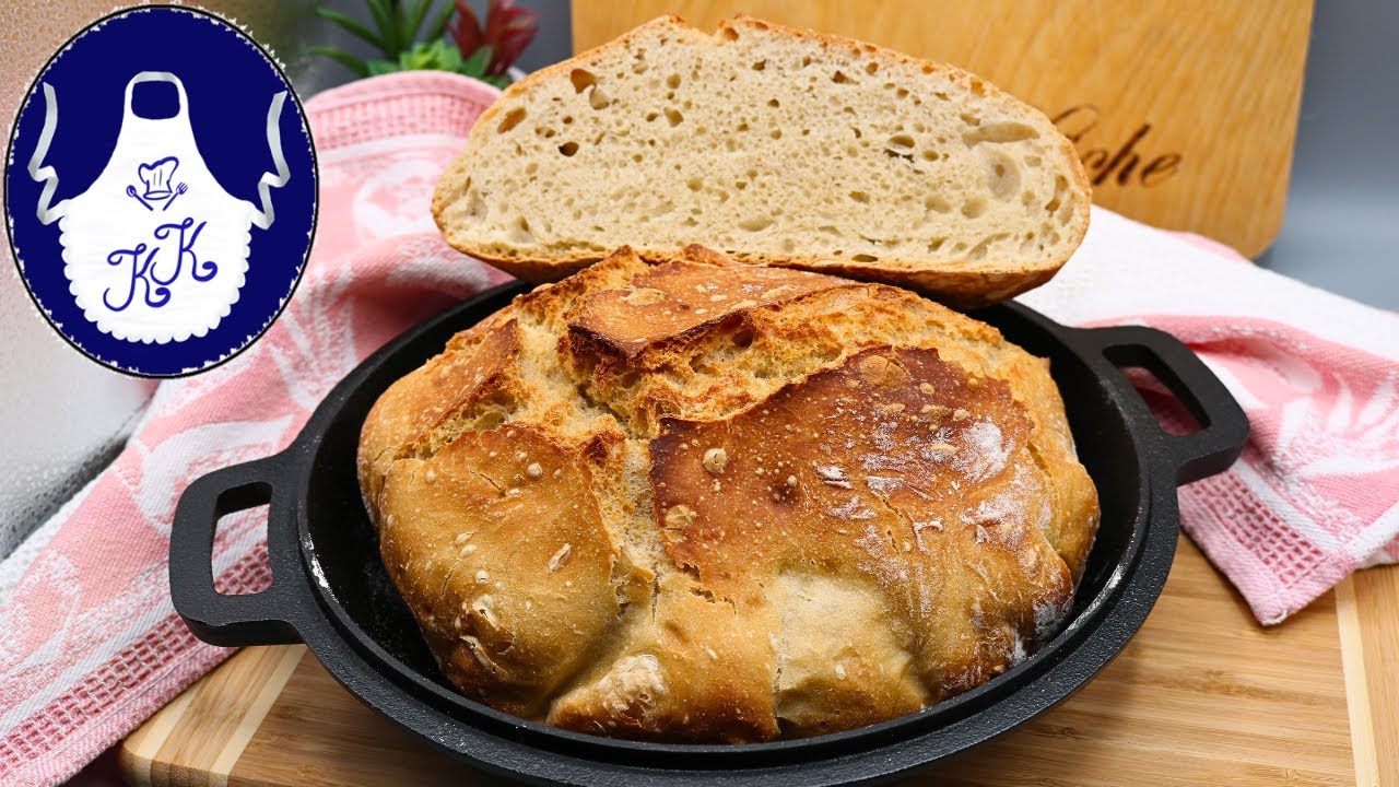 Dinkelbrot ohne Kneten über Nacht, perfekt für Anfänger