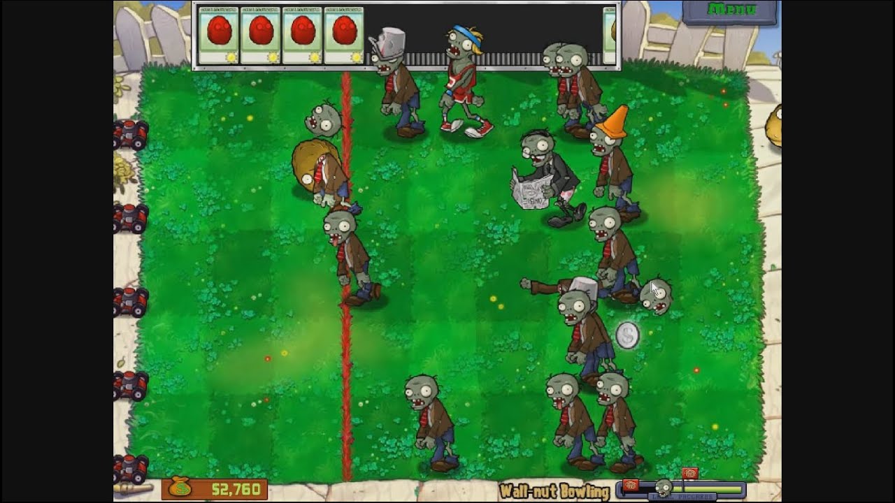 Plants versus Zombies - Wall-Nut Bowling