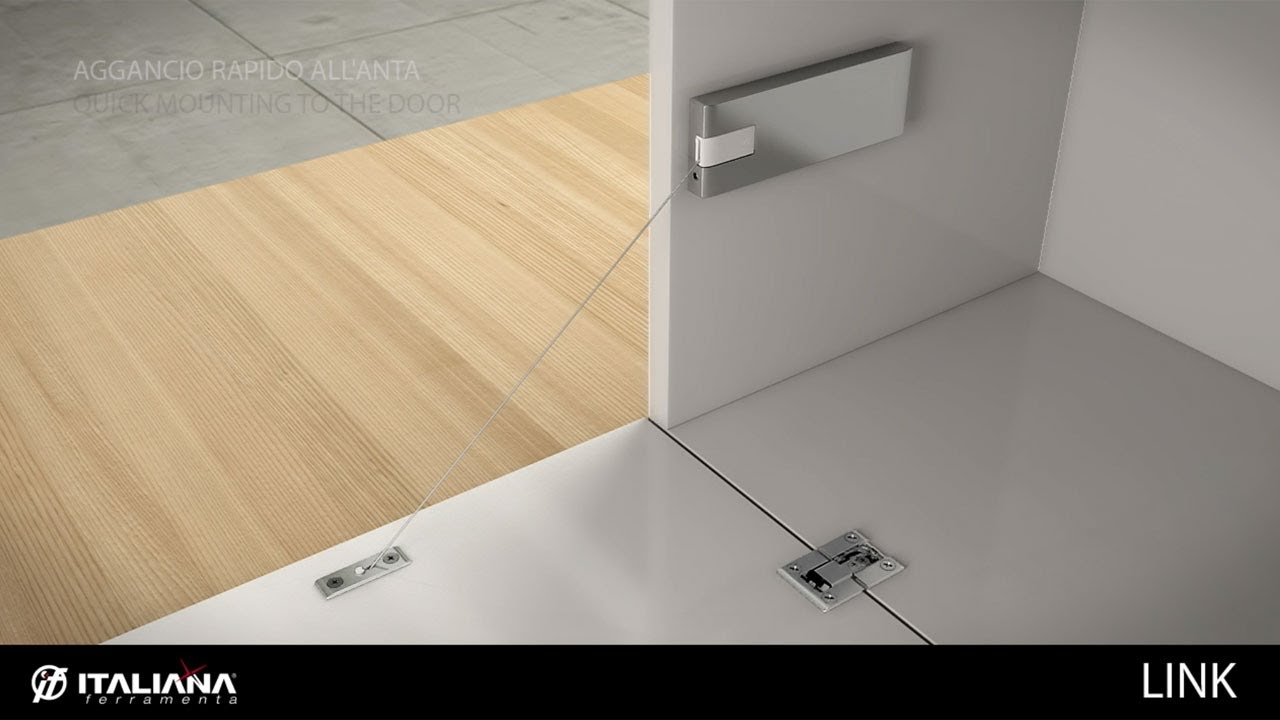 Механизм LINK для открывания фасада вниз