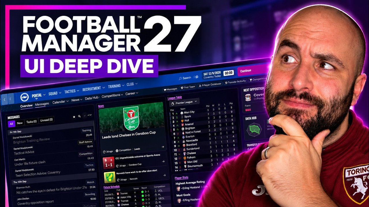 Новый интерфейс FM27 &mdash; первый взгляд на Football Manager 27