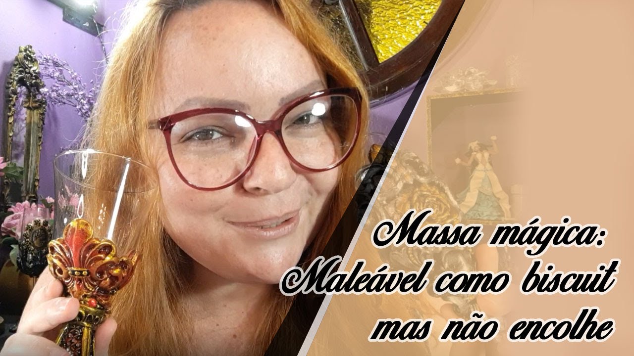 Massa mágica: Maleável como biscuit mas não encolhe.