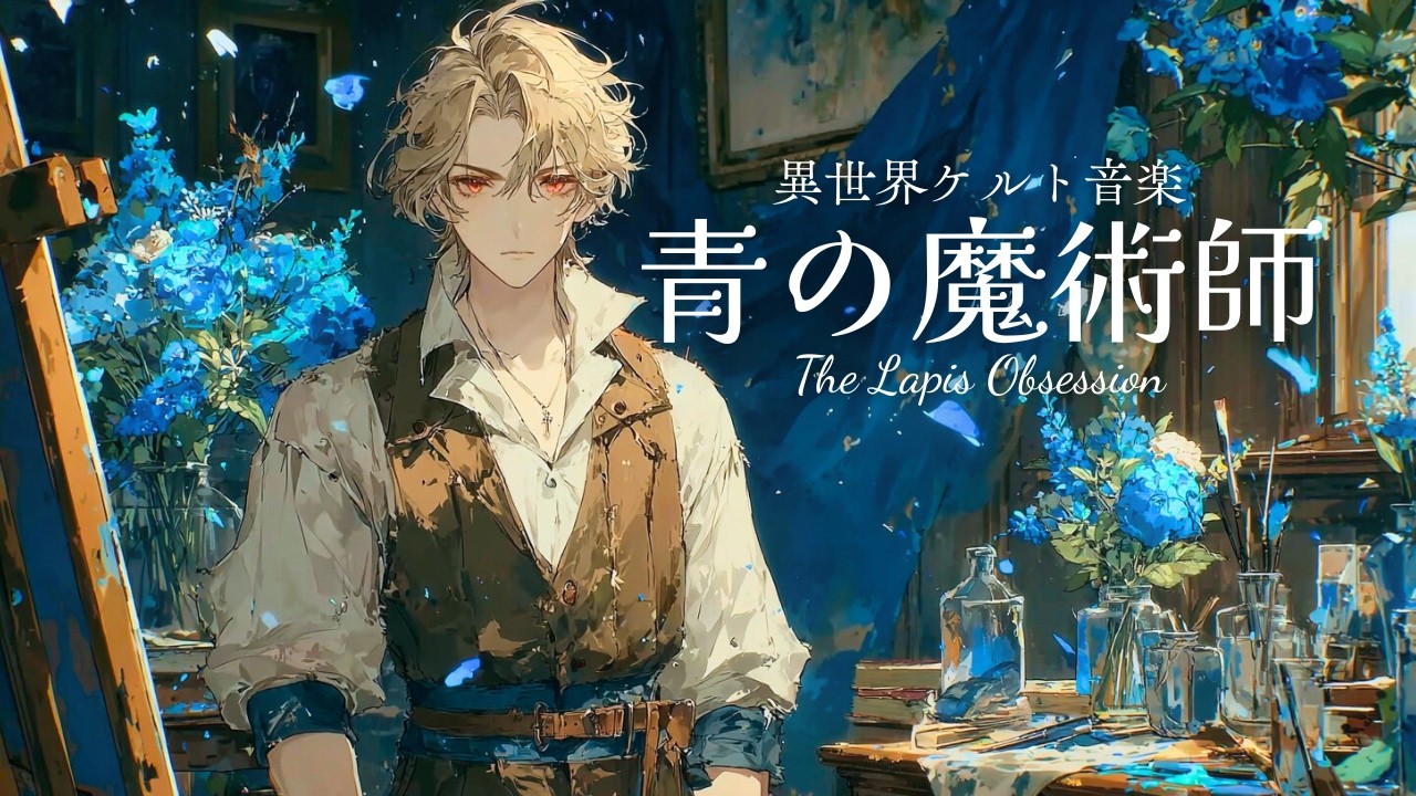 【異世界ケルト音楽】青の魔術師 | 青に魅了された画家デルフトのアトリエに招待される1時間 ー The Lapis Obsession【作業用BGM】