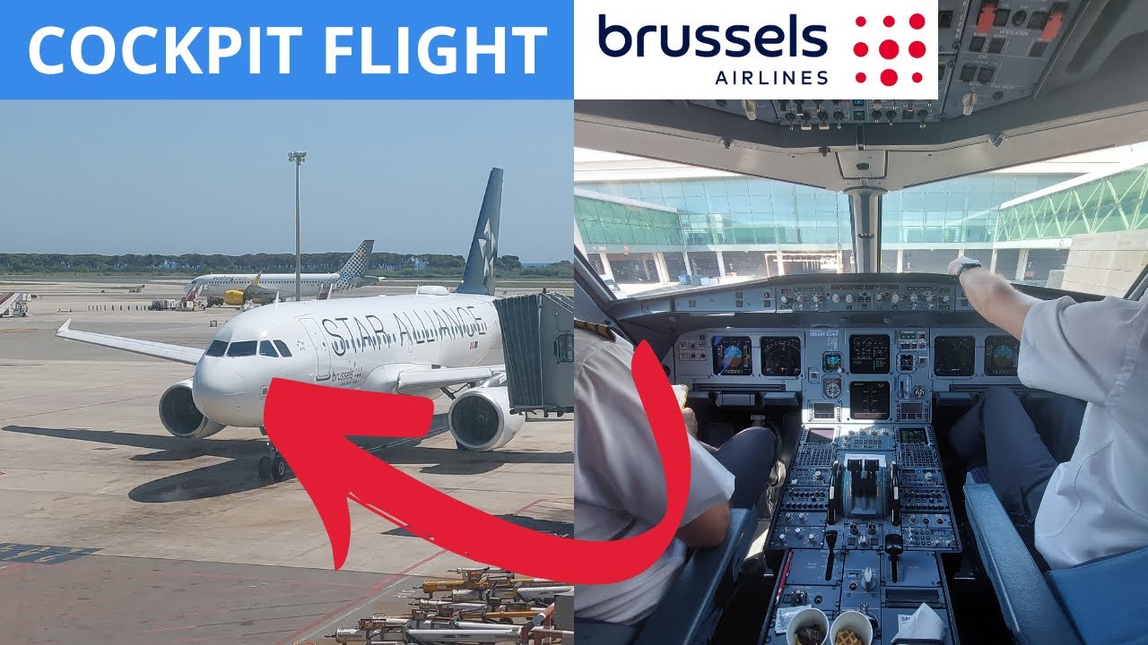Cockpit Flight BCN-BRU with Brussels airlines