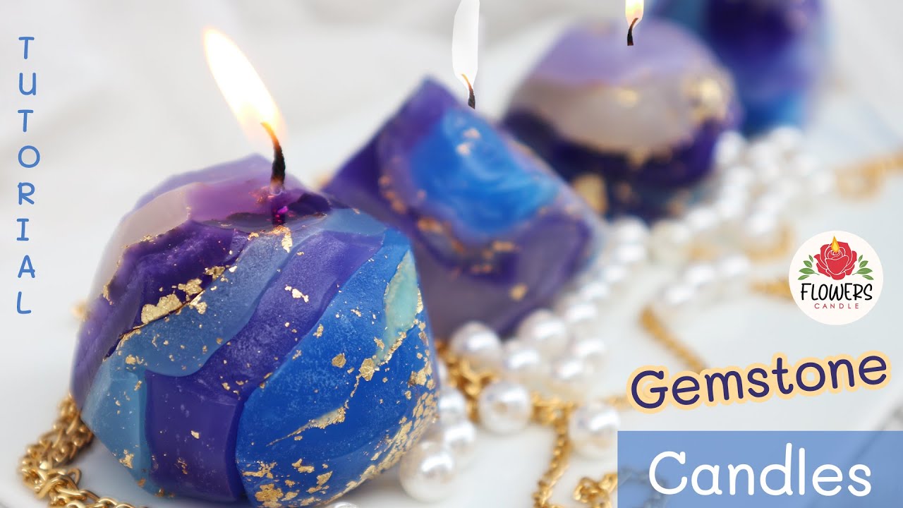 Gemstone Candles DIY | How To Make Gemstone Candles | Easy Candle Craft