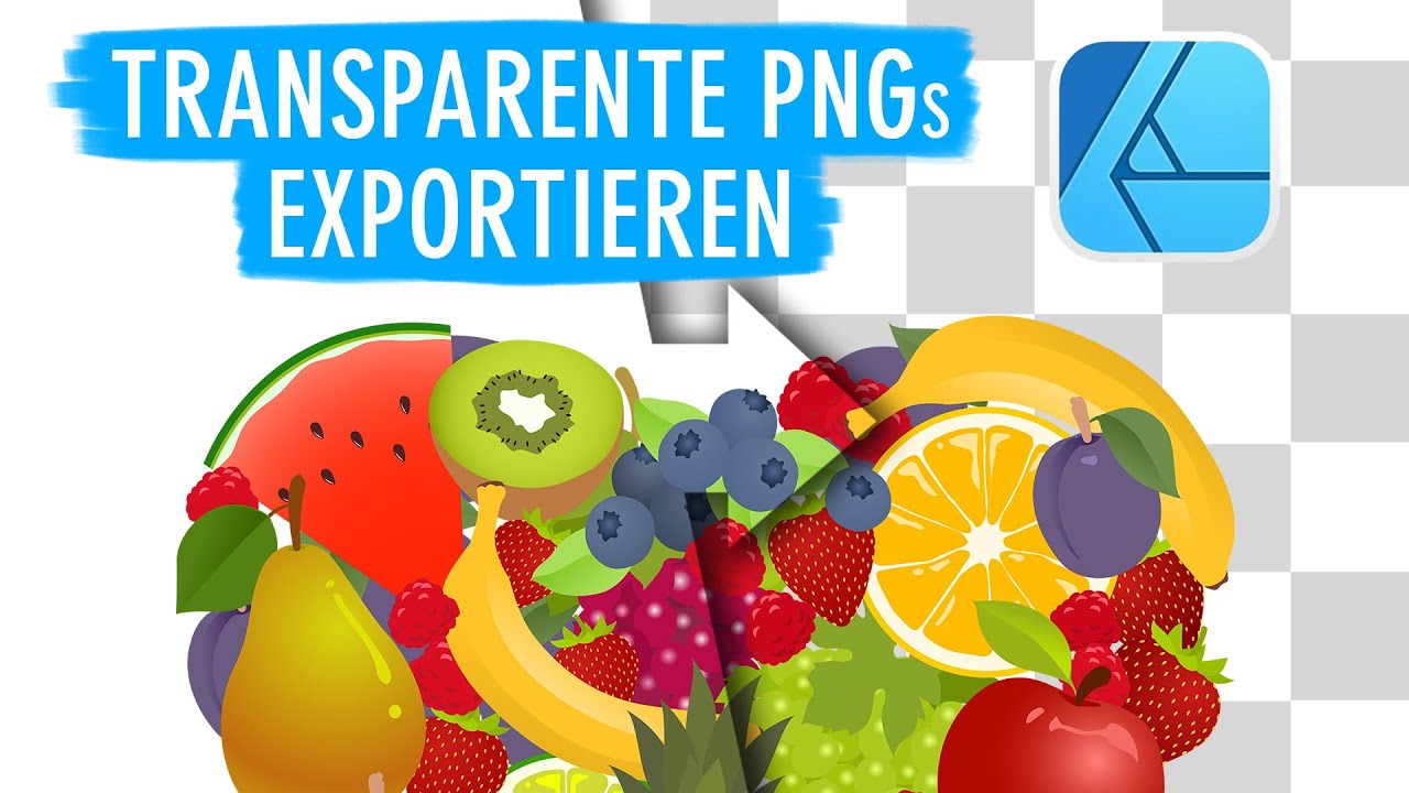 Transparente PNGs aus Affinity Designer exportieren [Affinity Designer Tutorial]