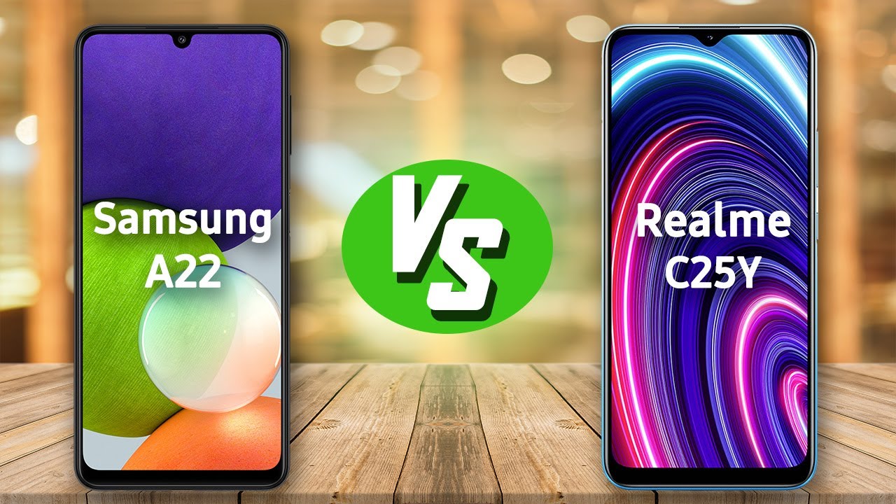 Samsung A22 vs Realme C25Y - #مقارنة_مواصفات