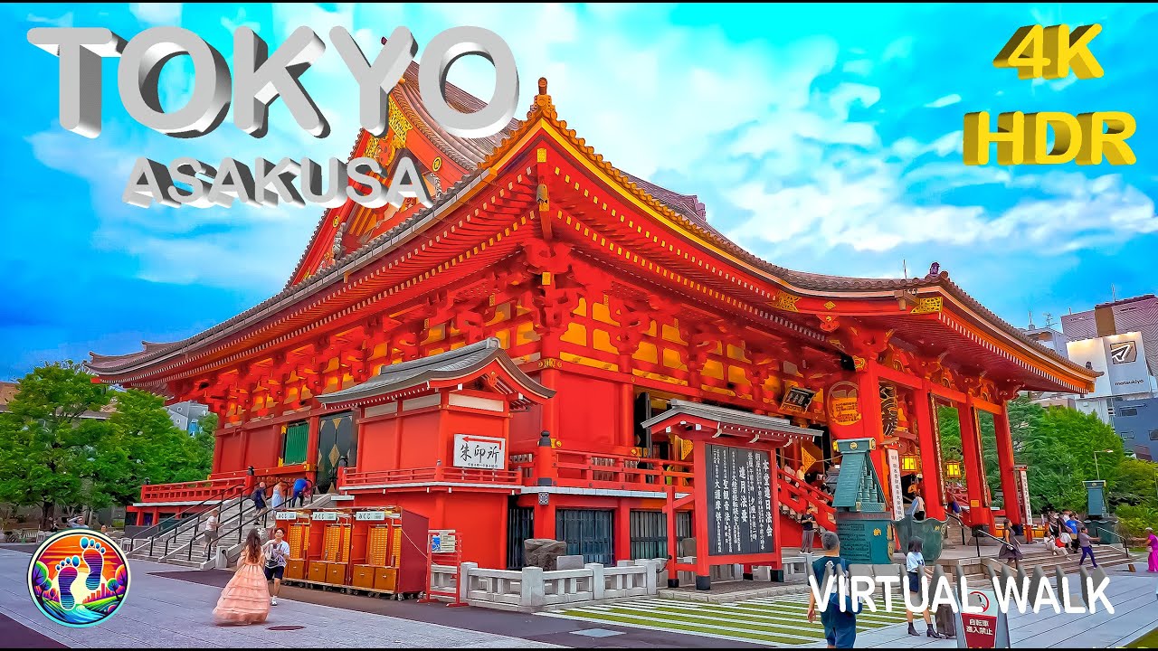 Tokyo Night Walk 東京 | Asakusa Sensō-ji Temple 浅草寺 • Buddhist Temple Ambience & ASMR • 4K HDR