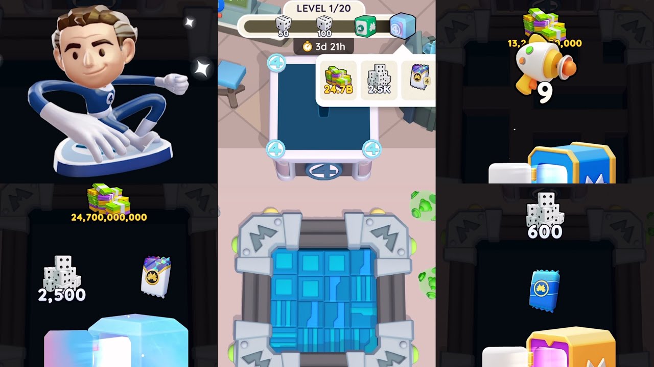 MonopolyGO! Fantastic Treasures 295+116🪓 Level 1-20 Full Complete SwapPack And 2,500🎲🎁@monopolygo 