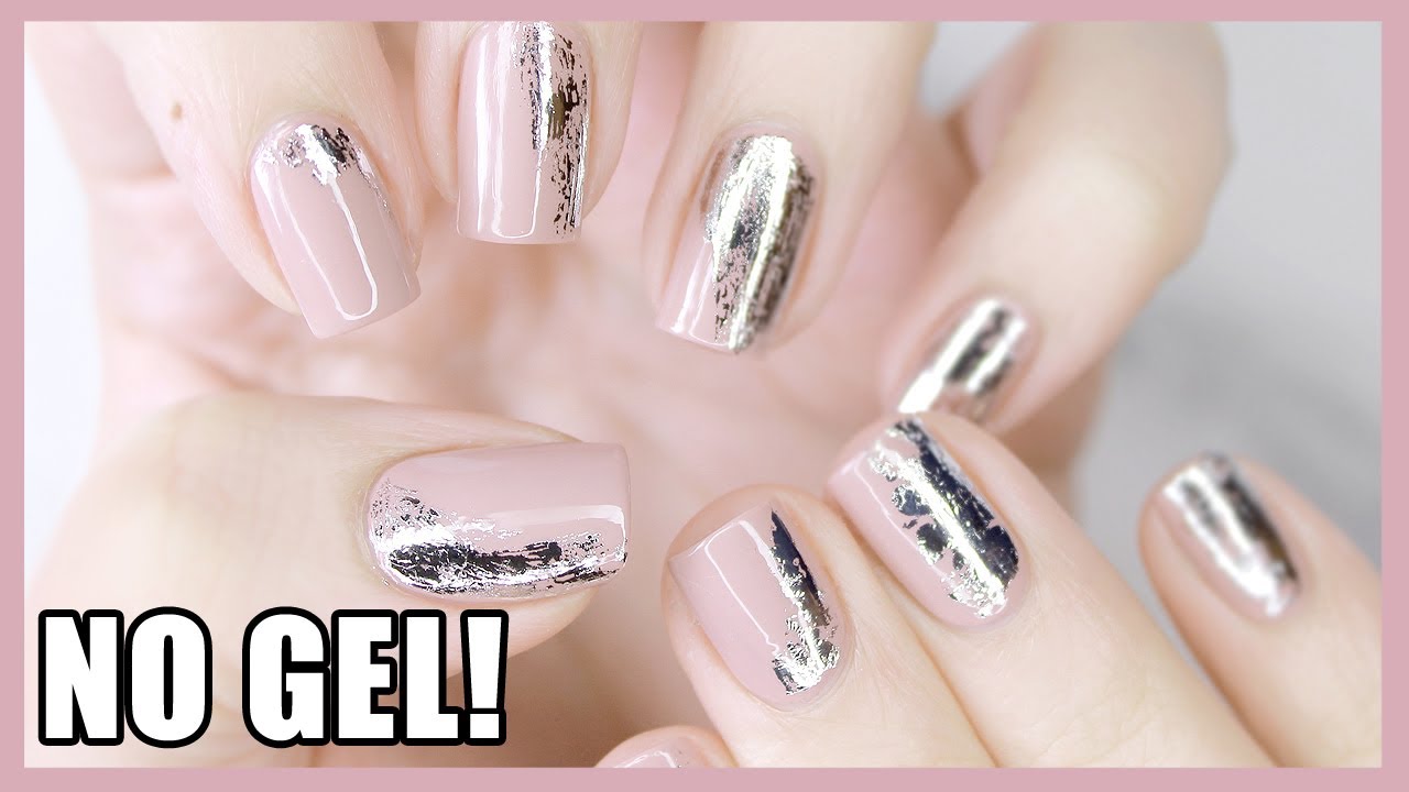 EASY ROSE CHROME FOIL GRADIENT NAILS *NO GEL NEEDED*
