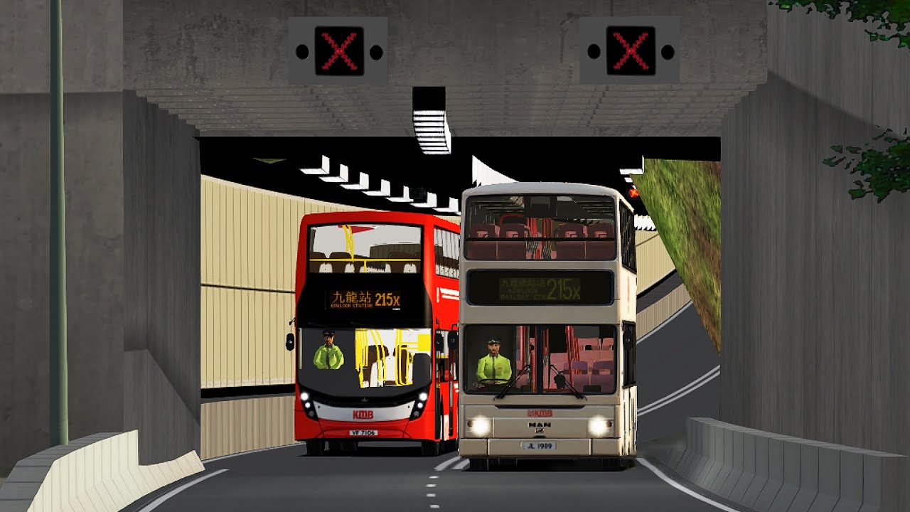 [OMSI 2](機隧口怒爬紅𨋢🚀) KE_Version 4Shun.15 KMB Route 215X 藍田(廣田邨)→九龍站｜Man 24.310 Berkhof 12m AMN1 JL1989