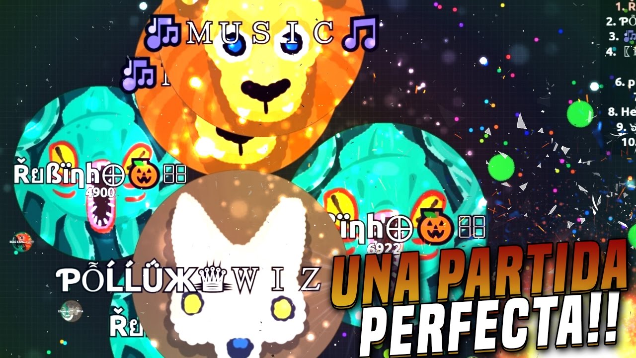 UNA PARTIDA PERFECTA!! | Agar.io | Rubinho vlc