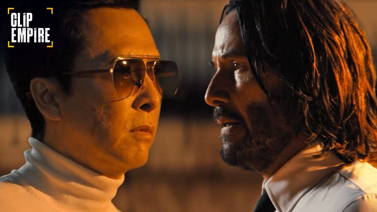John Takes on Caine in an Epic Duel (Keanu Reeves & Donnie Yan) | John Wick: Chapter 4