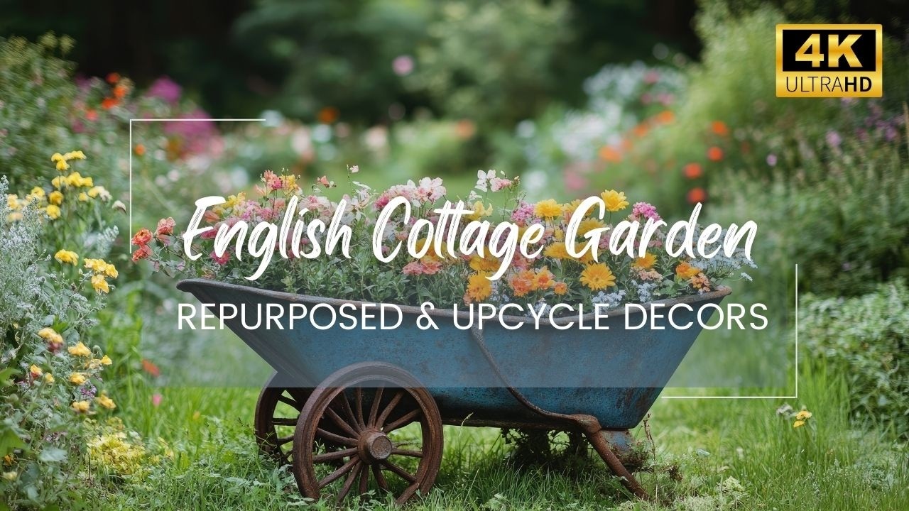 🏡🐦 English Cottage Small Garden Decor Ideas: Repurposed & Upcycle Your Trash into Treasure