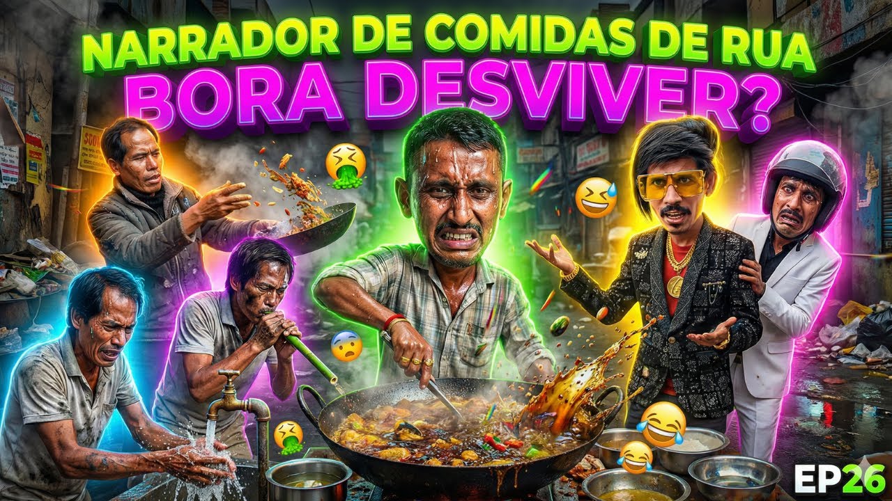Comida de Rua indiana NARRADA EP26 🤢 HOJE ESTÁ CHOCANTE ☠️