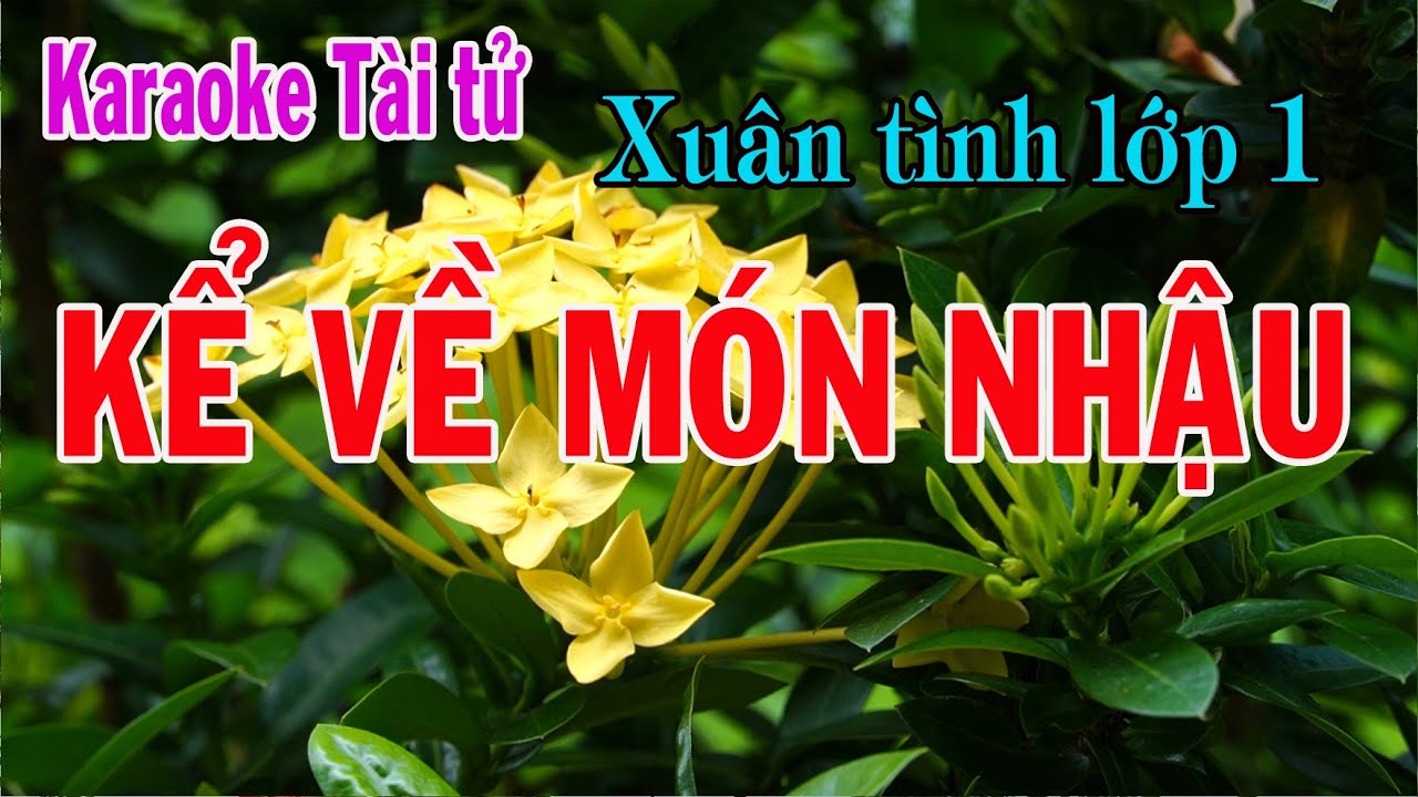 Karaoke xuân tình KỂ VỀ MÓN NHẬU - T/g Thầy Thanh Vân