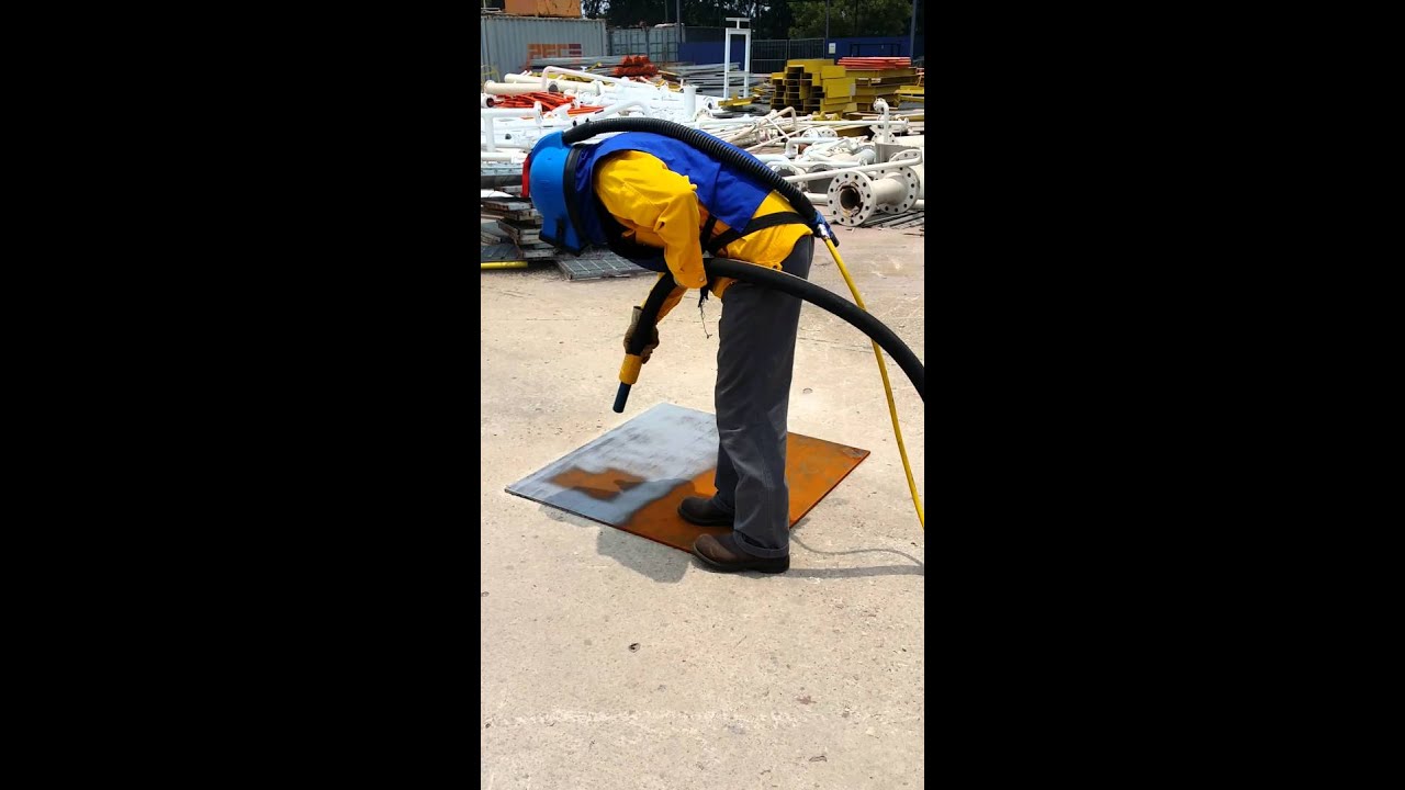 Abrasive blasting with Schmidt equipment and Blastrite Platinum Grit