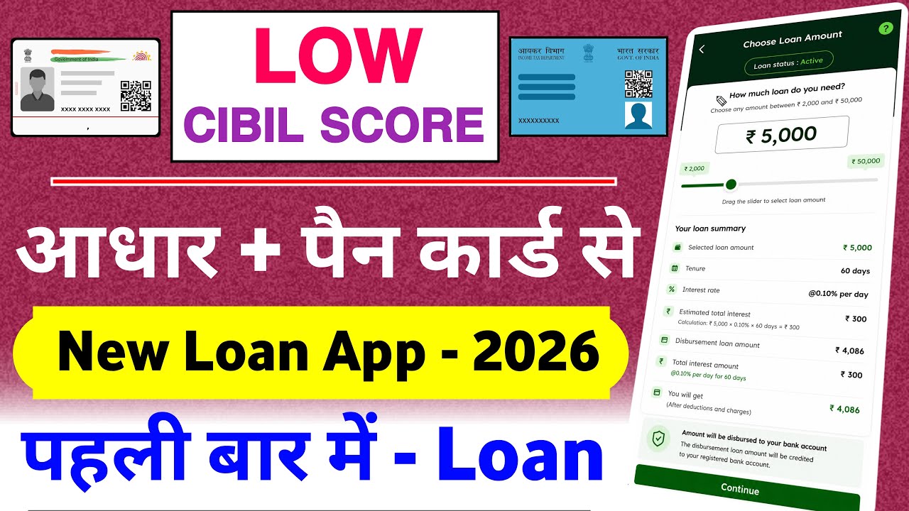 Loan Apps For Low CIBIL Score | New Best Loan App 2026 | Low Cibil Score Instant Loan | NEW Loan App