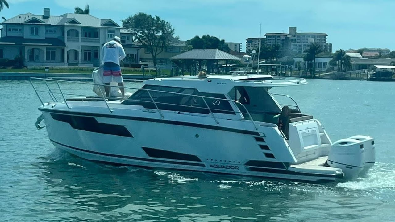 Tour My Brand New Aquador 300HT Boat with Outboards!
