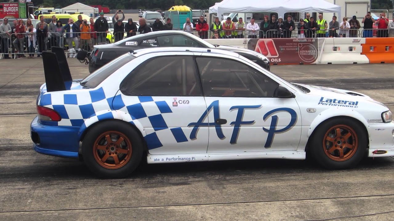 Andy Forrest Subaru Impreza RA vs Nissan GTR TOTB 2013 DRAG RACE FINAL 4WD CLASS