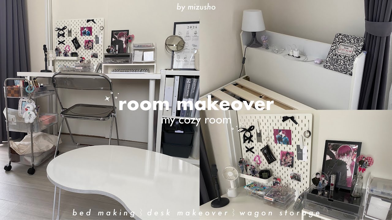 〘room makeover〙実家暮らしオタクの6畳のお部屋作り🪞┆ベッド購入,デスク模様替え,ワゴン整理┆𝙢𝙮 𝙘𝙤𝙯𝙮 𝙧𝙤𝙤𝙢˖ ࣪ ⊹