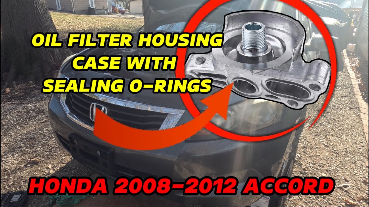 Oil Filter Housing Case with Sealing O-Rings Honda 2008-2012 Accord 