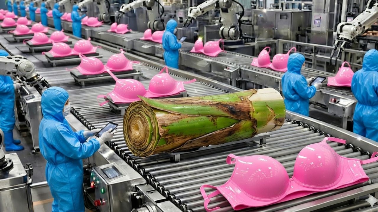 How Banana Trees Are Turned Into Bras in High Tech Factories Full Process