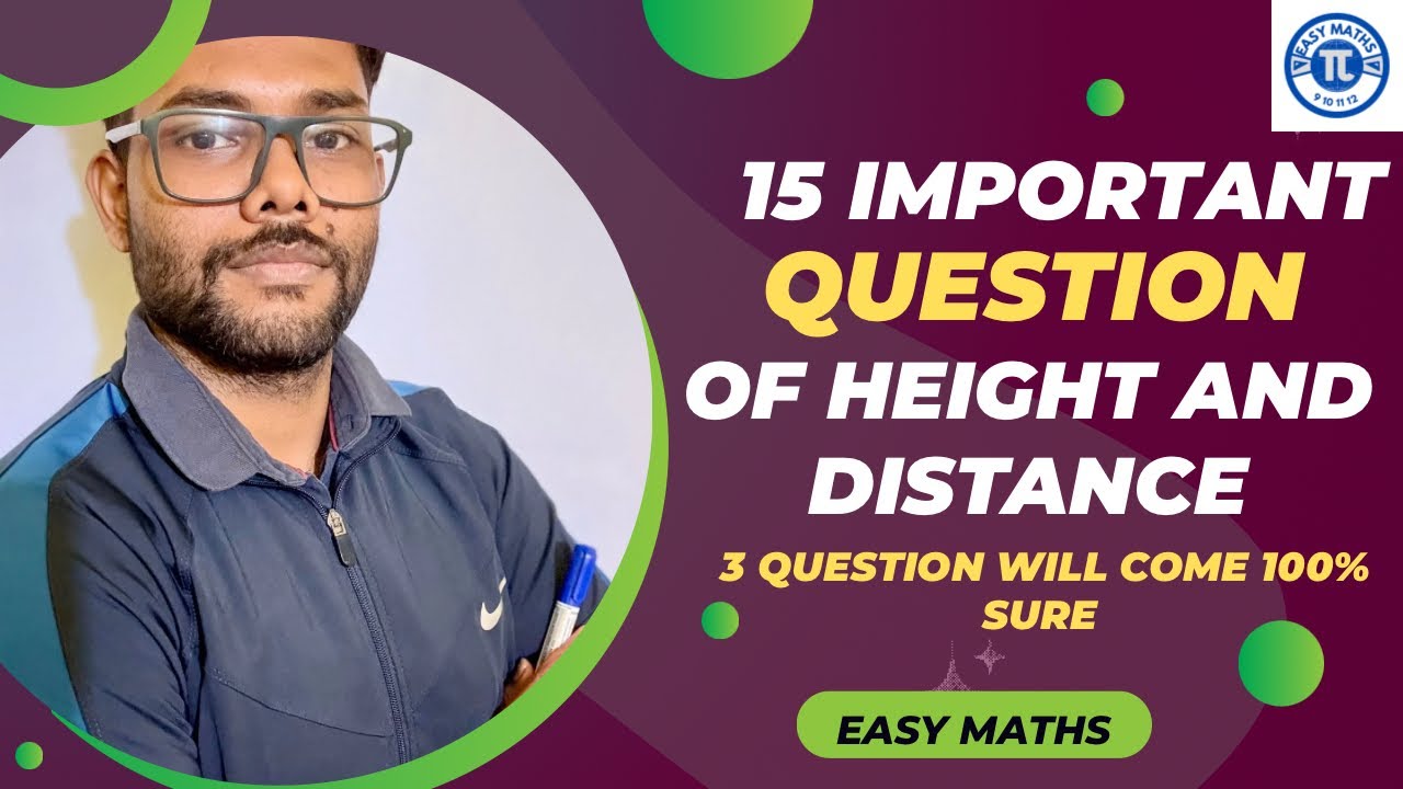 15 important question of Height and distance class10