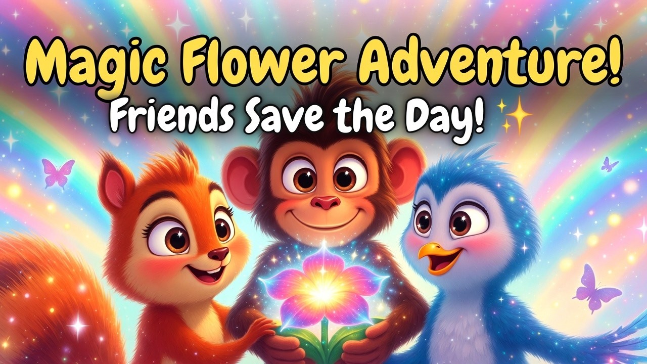 Lost Sparkle Flower Adventure! 🐿️🐒🐦 Cute Cartoon for Kids | Friendship Story