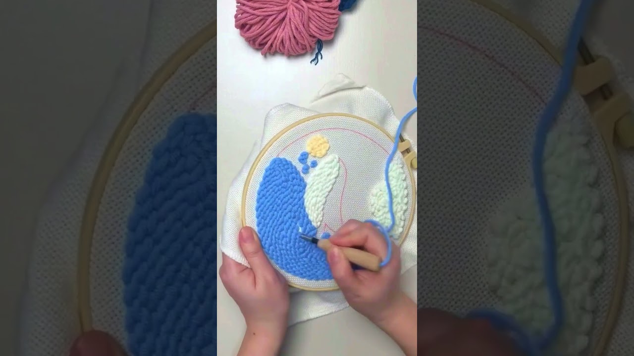 Figured'Art Punch Needle Kit | Pretty Blue Whale #hobby #punchneedle #whale #craft #diy #homedecor
