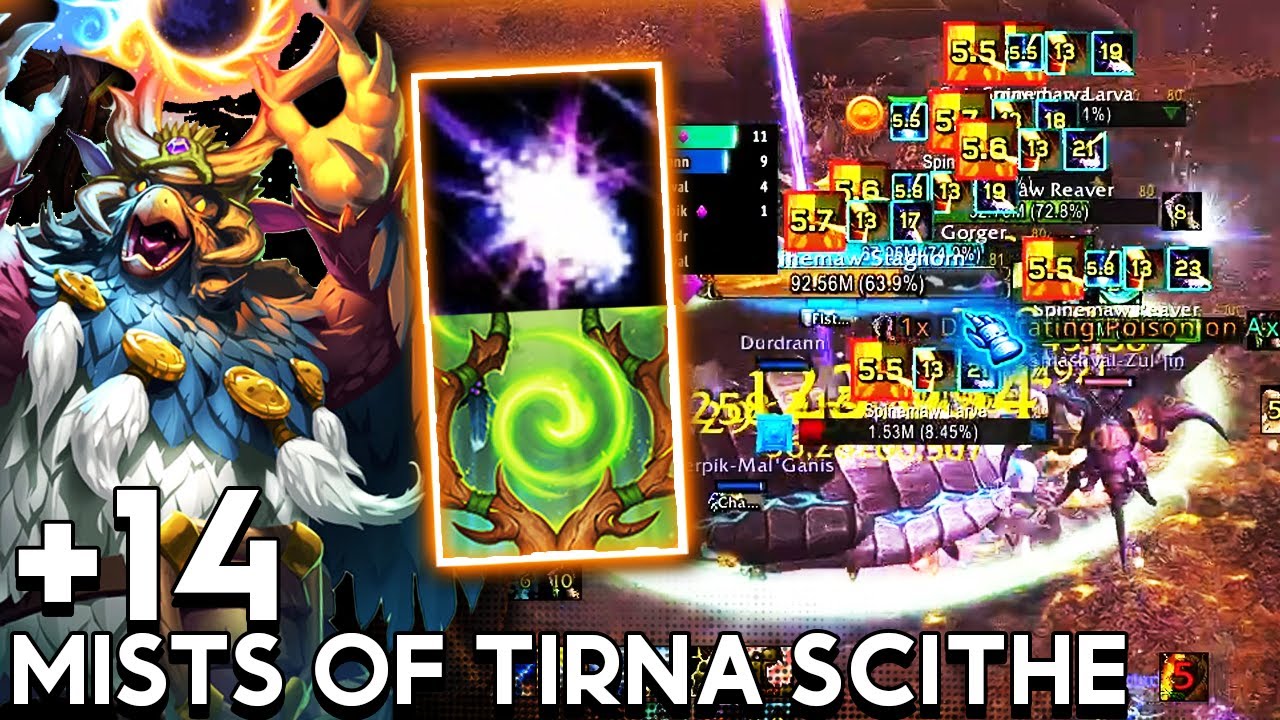 Mists of Tirna Scithe +14 pug | Balance druid POV | TWW SEASON 1 M+