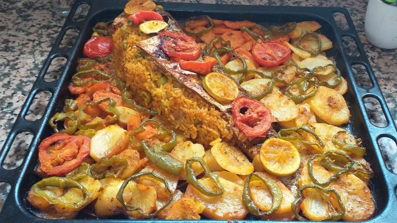 ألذ و أسهل لاطة الحوت بالخضر في الفرن صحية و ماتشبعوش منها 🥰