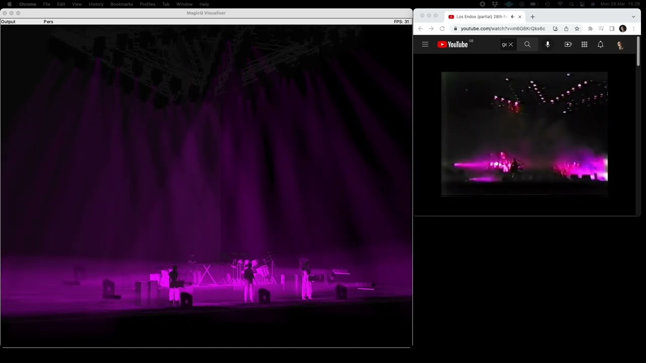 Genesis - Los Endos - Mama Tour 1984 - ChamSys MagicQ Lighting Recreation
