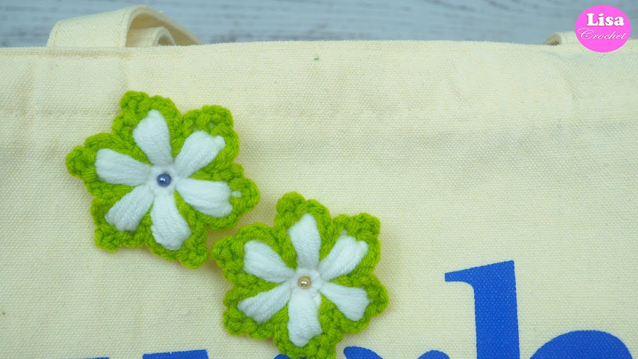 How To Crochet Keychain with Flower for Handbag! Lisa crochet keychain