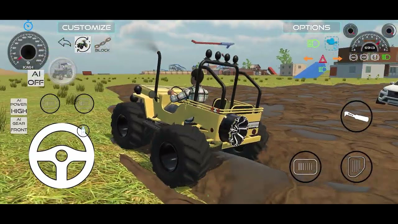 XTREME. OFFROADING IN MUD😱⚡️| CRAZY MODIFIED BEASTS🔥⚡️😱| 4X4 LANDI JEEP| XTREME SIMULATER