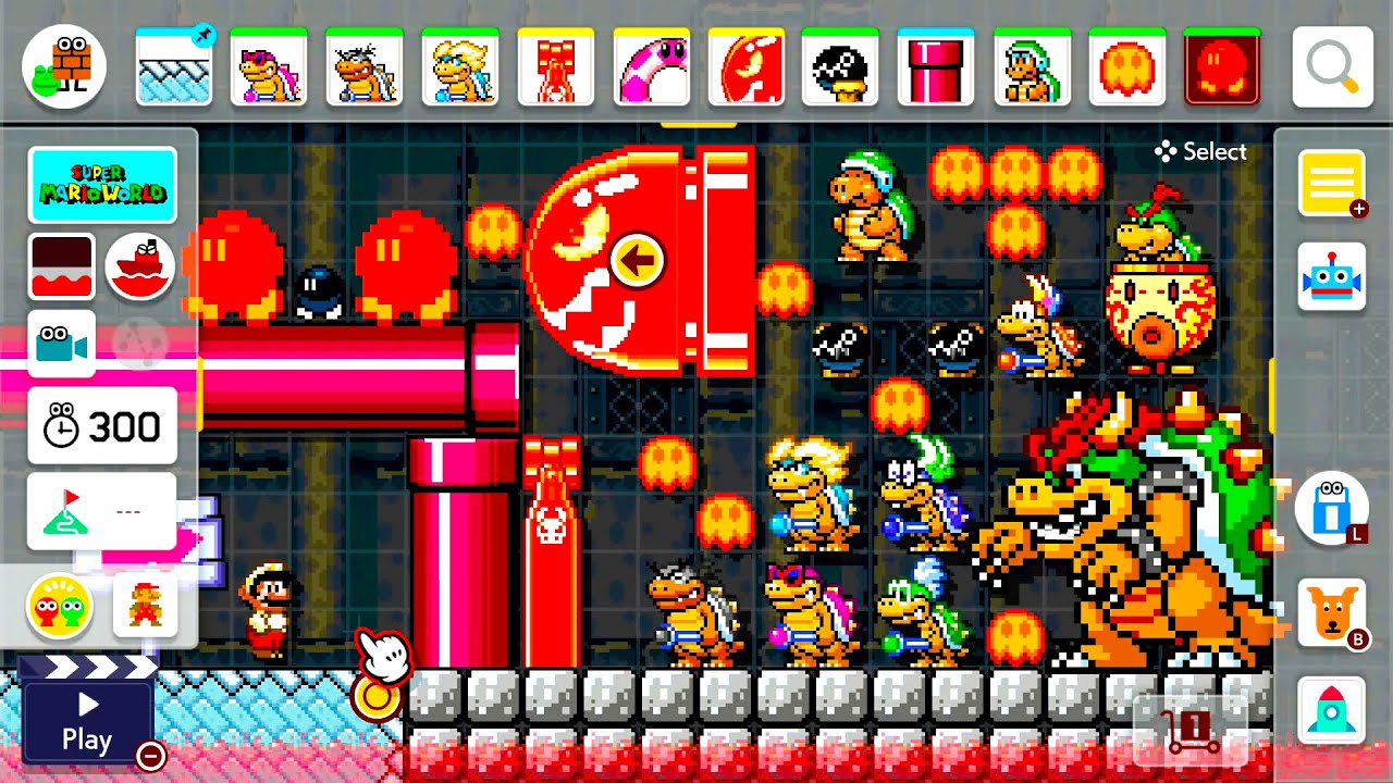 Super Mario Maker 2 - All Bosses Course Maker Experiment!
