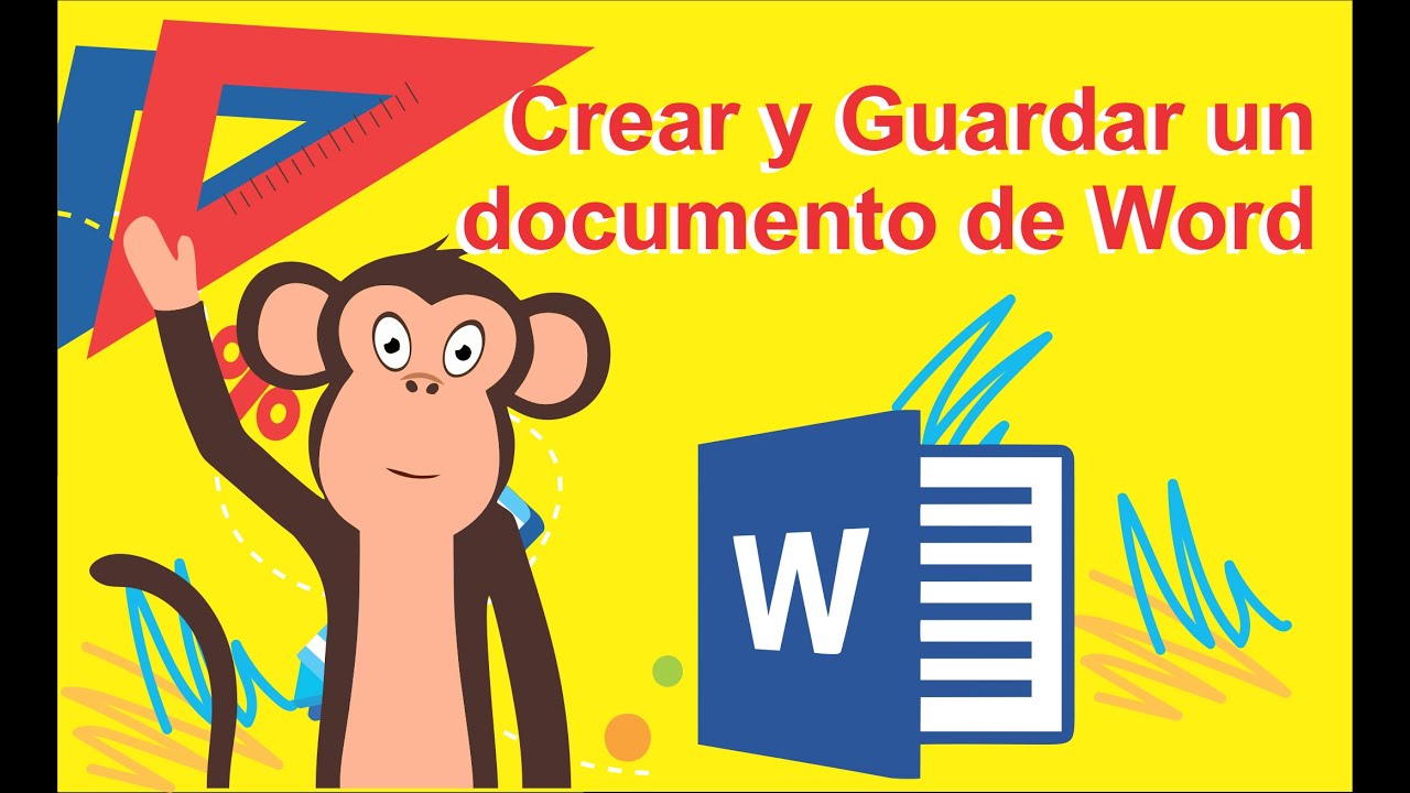 🐵 CREAR Y GUARDAR UN DOCUMENTO EN MICROSOFT WORD| PARA NIÑOS | PANTALLA DE WORD.