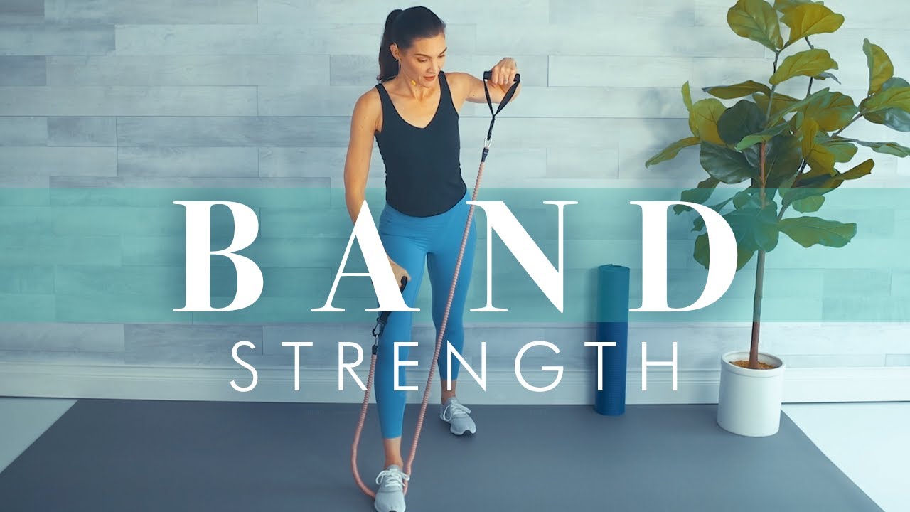 Full Body Resistance Band Workout // Knee Friendly Strength & Stretch!