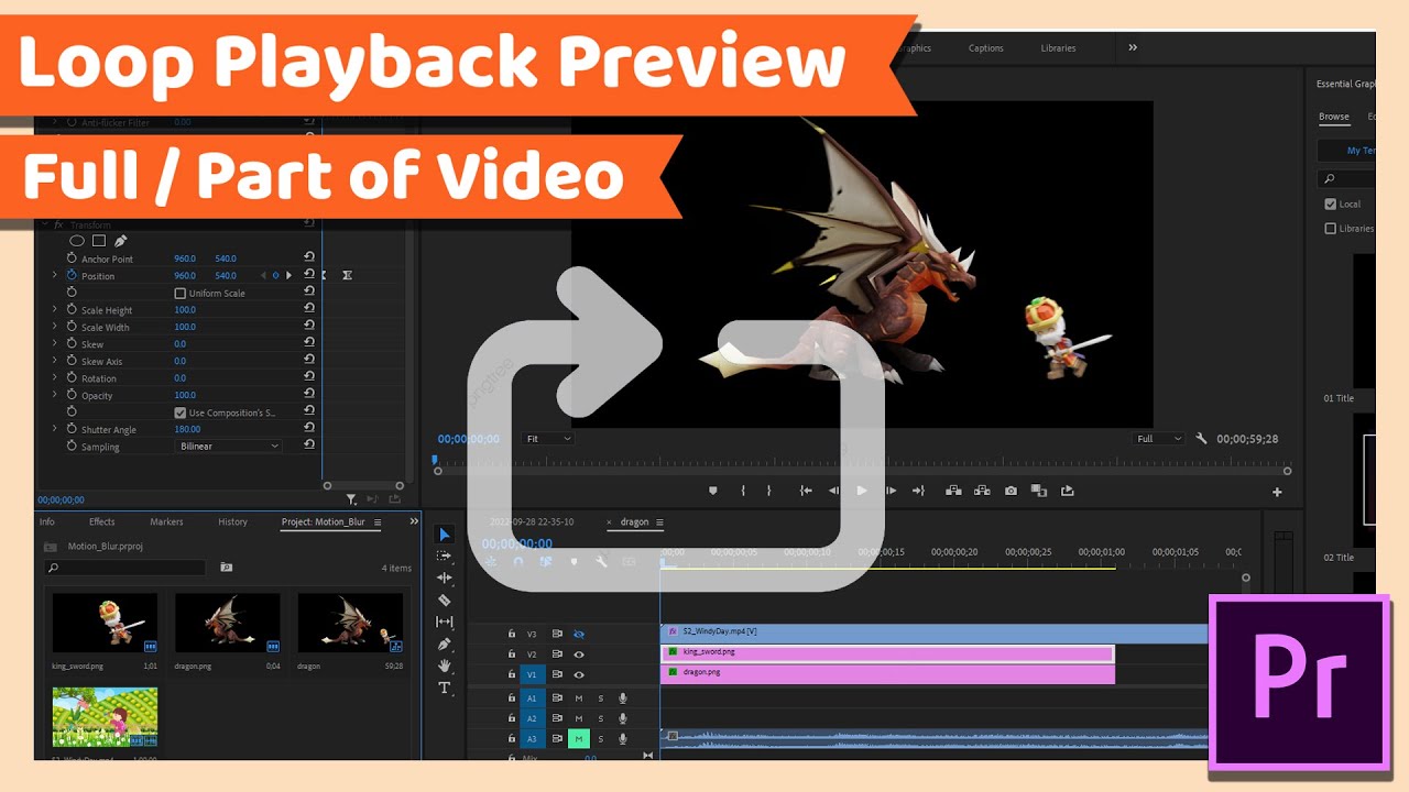 How to Loop Playback Preview | Adobe Premiere Pro CC Tutorial